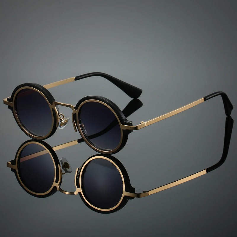 New Retro Metal Round Frame Su - Women Accessories Trendy review and price