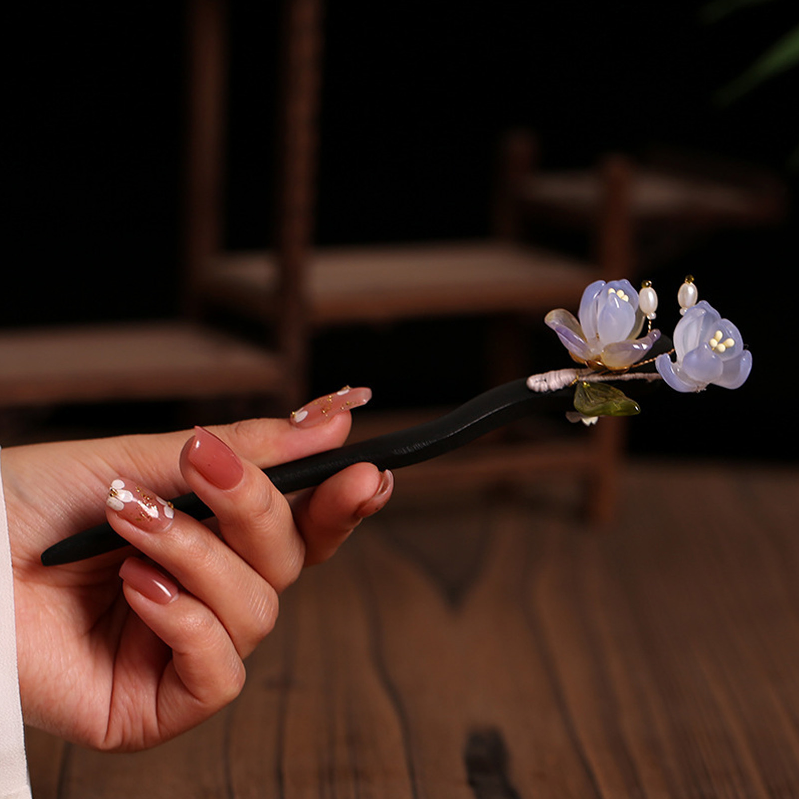 Vintage Wooden Flower Hairpin  - Women Accessories Trendy review and price
